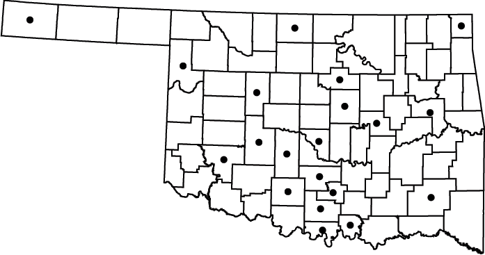 Typha angustifolia map