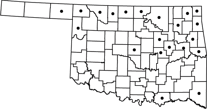 Verbena hastata map